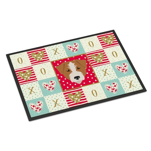 Carolines Treasures 18 x 27 in. Kromfohrlander Love Indoor or Outdoor Mat CK5213MAT - main